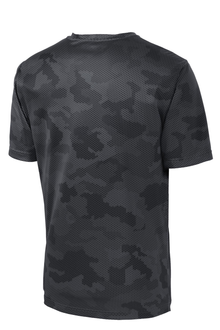 Cyclones vs the World - Camo Performance Tee — Iron Grey — Back