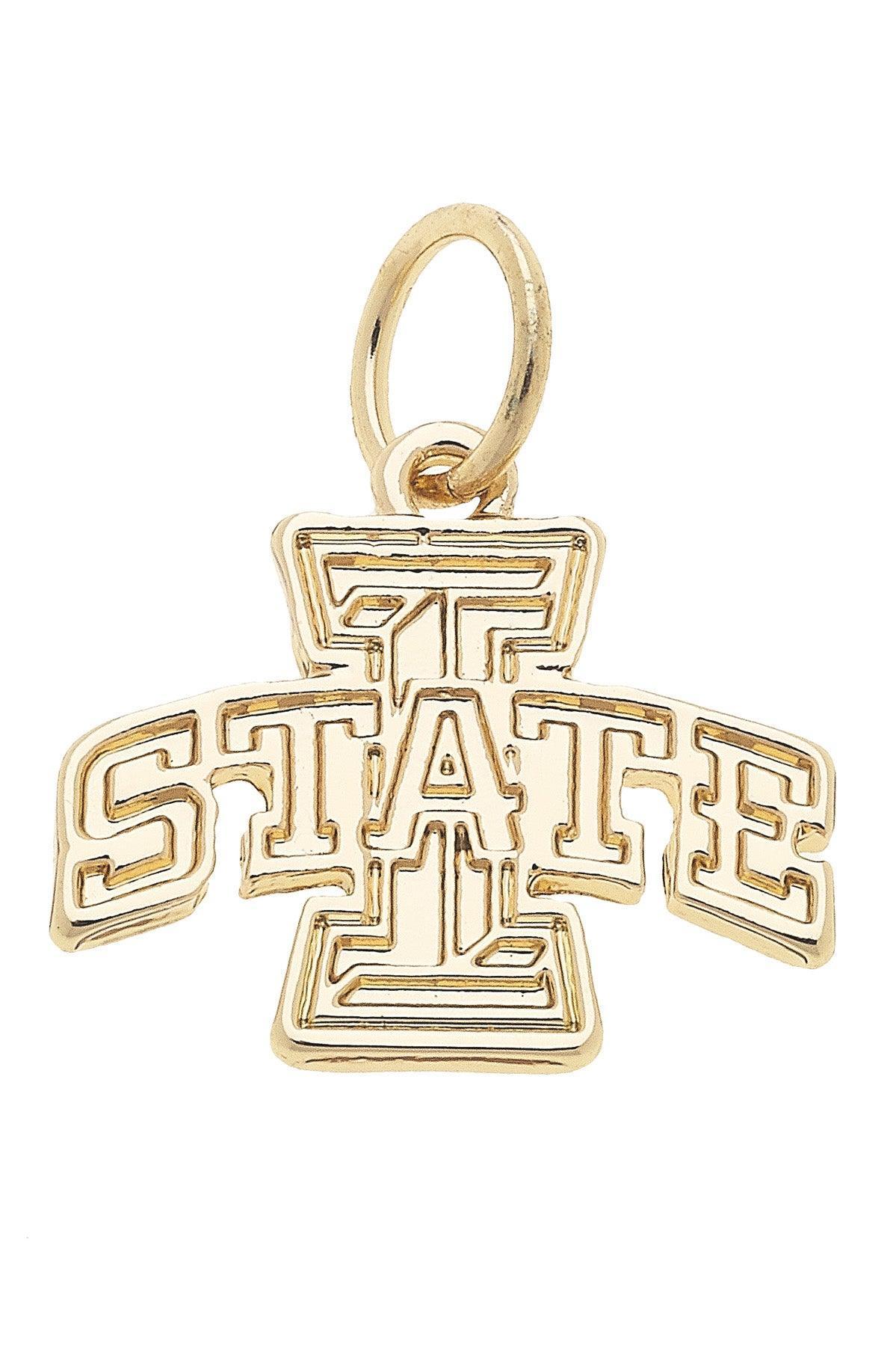 Iowa State Cyclones Shiny Gold Logo Charm