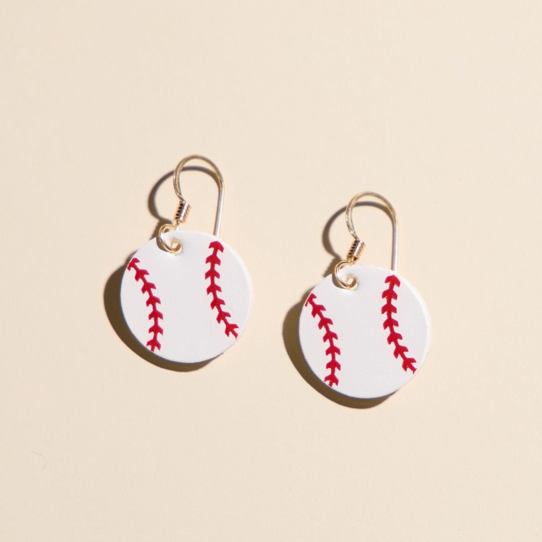 Mini Slugger Baseball Earrings