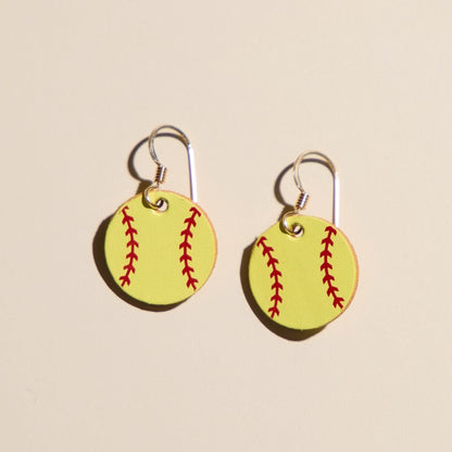 Mini Softball Slugger Earrings