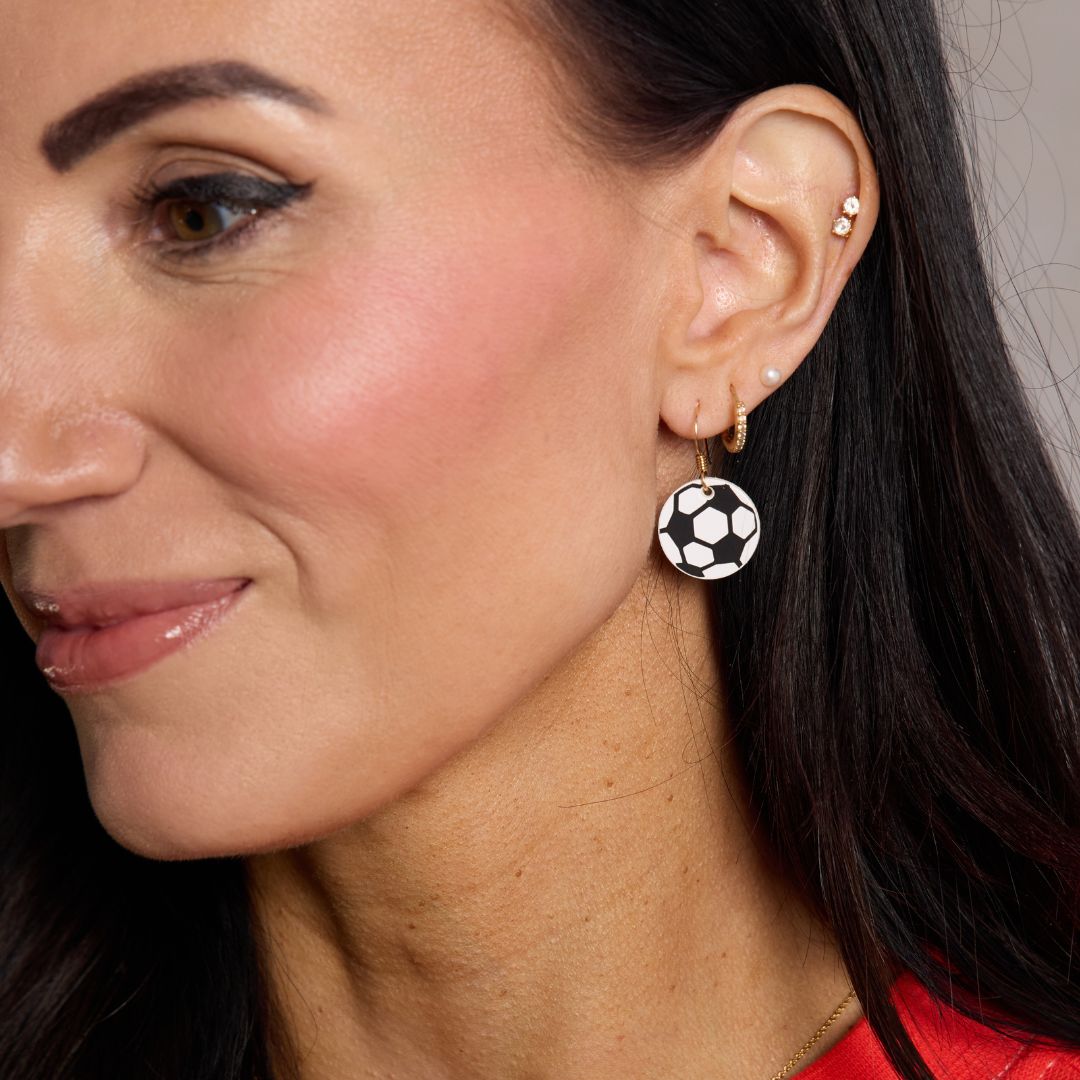 Mini Striker Soccer Ball Earrings
