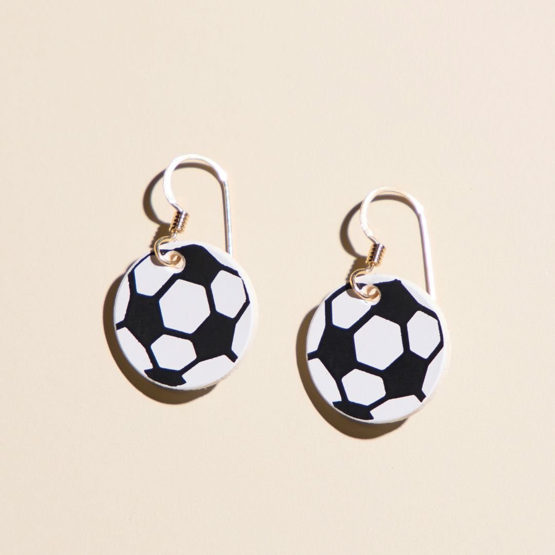 Mini Striker Soccer Ball Earrings