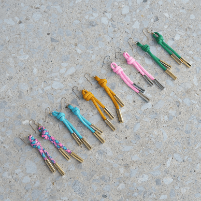 Yellow Denver Cord Earring