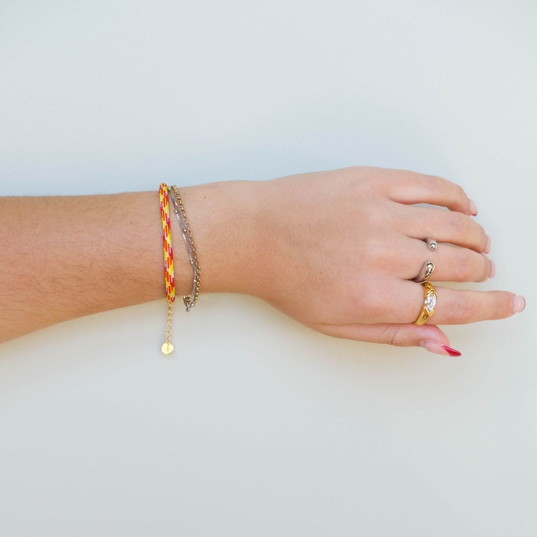 Red & Yellow Minimalist Paracord Bracelet