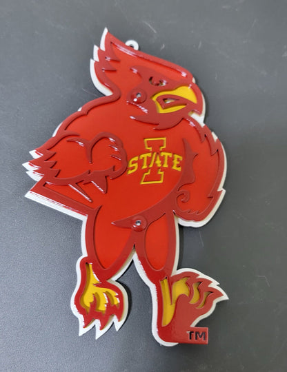 Iowa State Cyclones Cy The Mascot Current Logo Magnet/Ornament