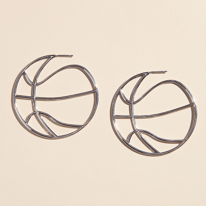 Silver Basketball Hoops