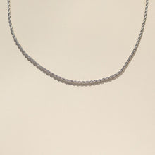 Silver Waterproof Rope Chain Necklace