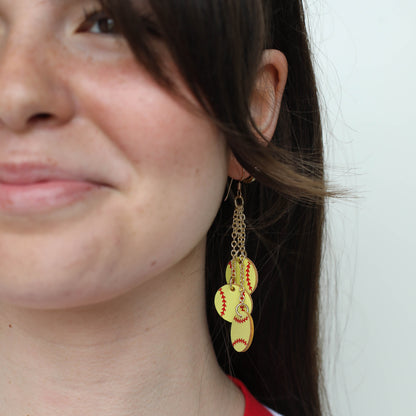 Slugger Softball Earrings