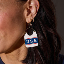 Team USA Charlie Leather Statement Earrings
